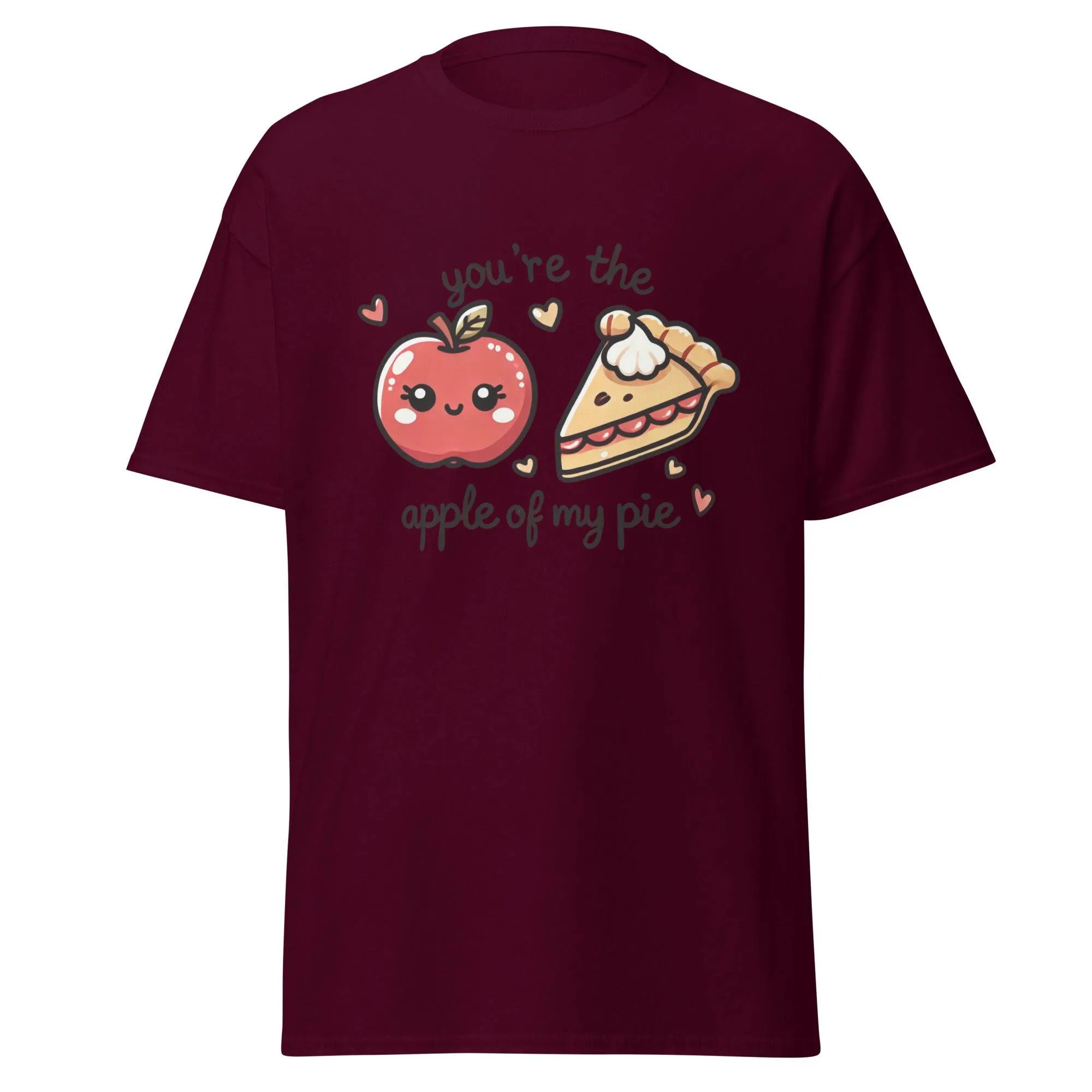 Unisex Fall Printed T-Shirt – "You're The Apple Of My Pie" – Fun Fall Graphic Tee for Apple Lovers"