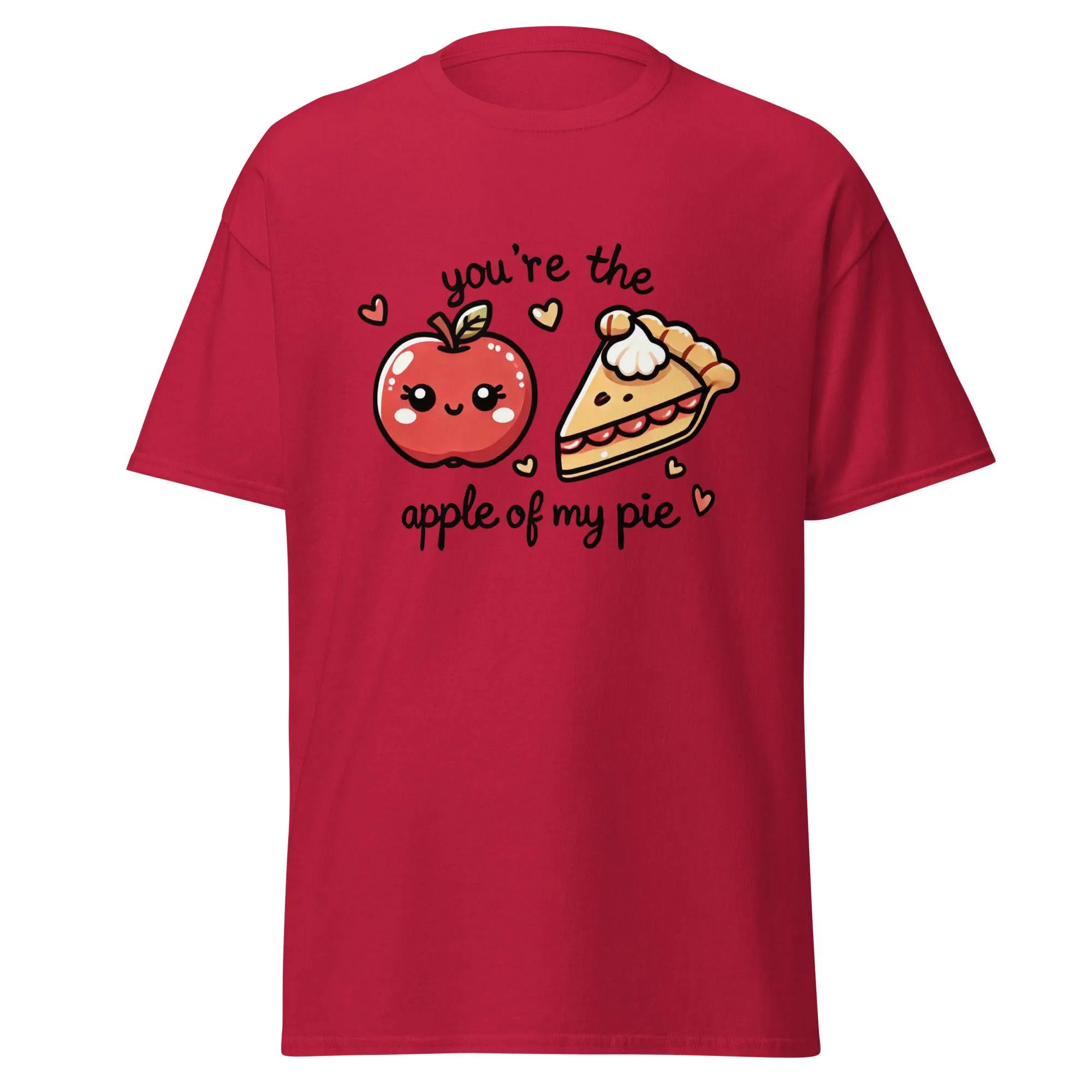 Unisex Fall Printed T-Shirt – "You're The Apple Of My Pie" – Fun Fall Graphic Tee for Apple Lovers"