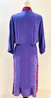 Updated Silk Kimono Duster in Vibrant Colors (Purple and Pink)