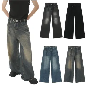 Vintage Jeans For Men Wide Leg Sweatpants Men's Baggy Jeans Retro Trousers Korean Fashion Loose Fit Denim Pants Streetwear