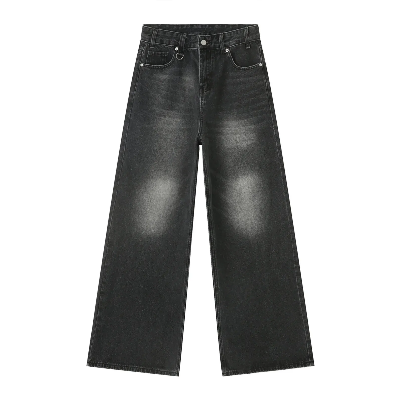 Vintage Jeans For Men Wide Leg Sweatpants Men's Baggy Jeans Retro Trousers Korean Fashion Loose Fit Denim Pants Streetwear