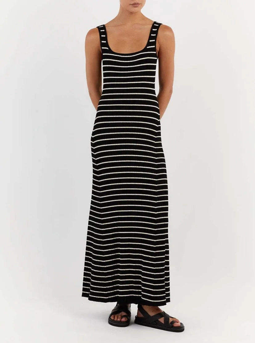 Vvsha Nataliah Striped Maxi Dress
