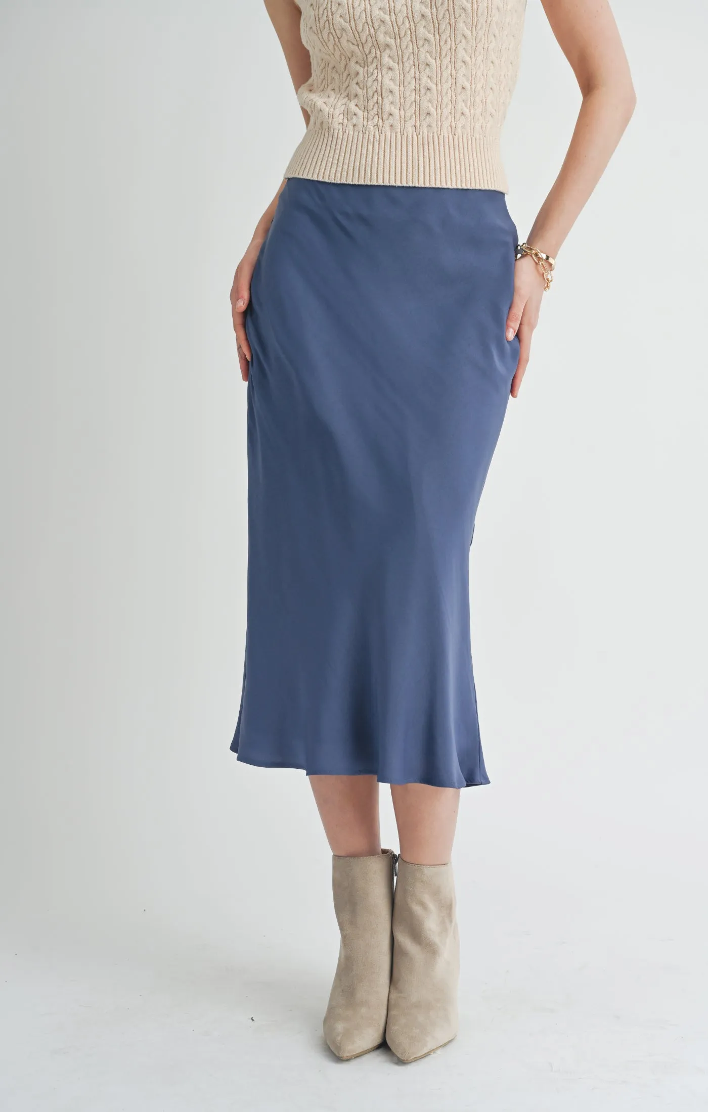 Write Poetry Mermaid Midi Skirt | Midnight Blue