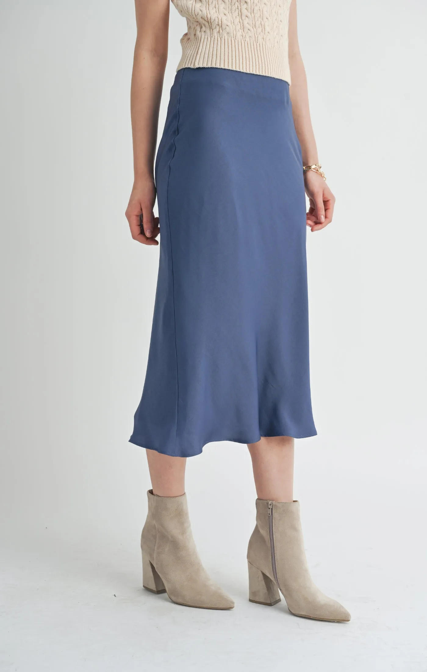 Write Poetry Mermaid Midi Skirt | Midnight Blue