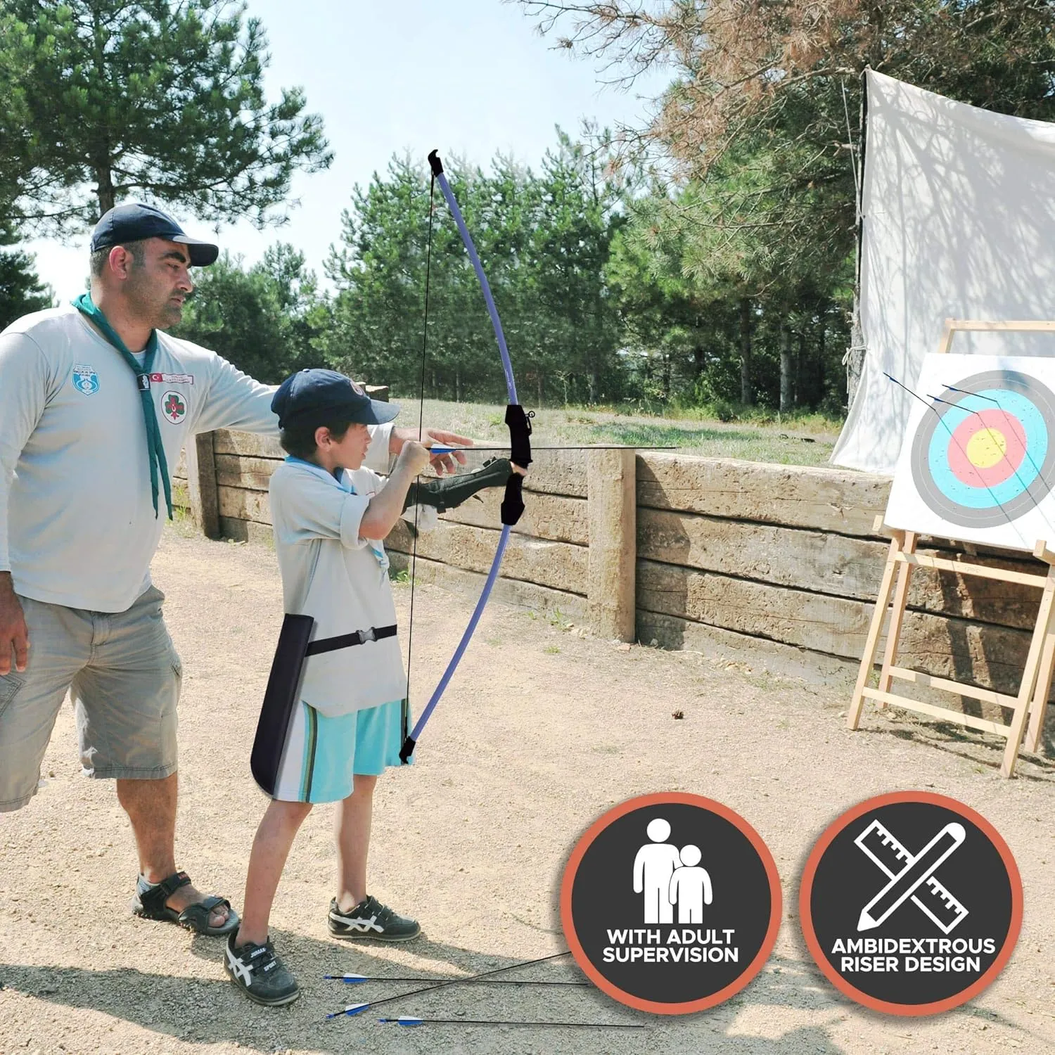 Youth Bow And Arrow Practive & Toy Set