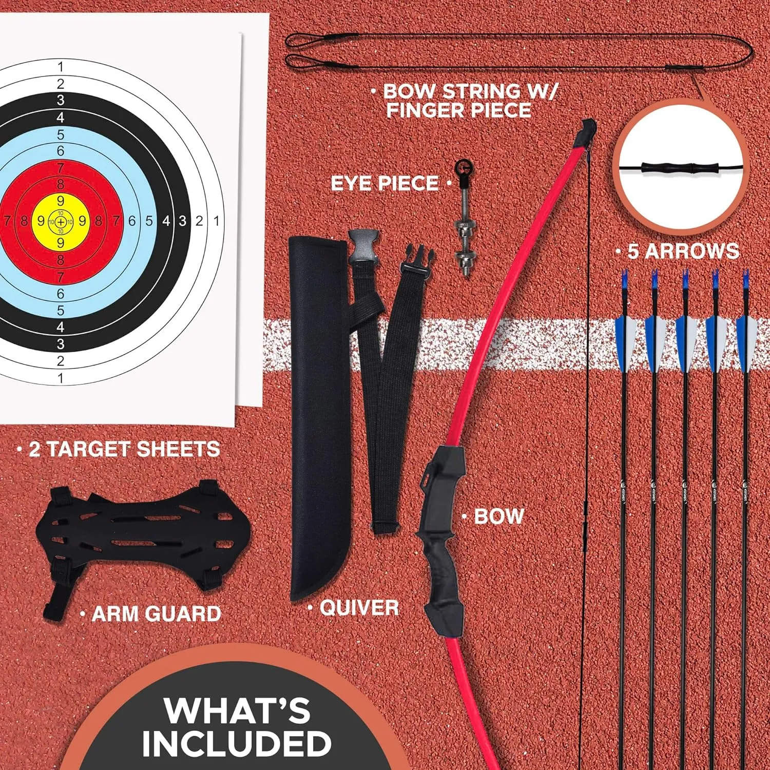 Youth Bow And Arrow Practive & Toy Set