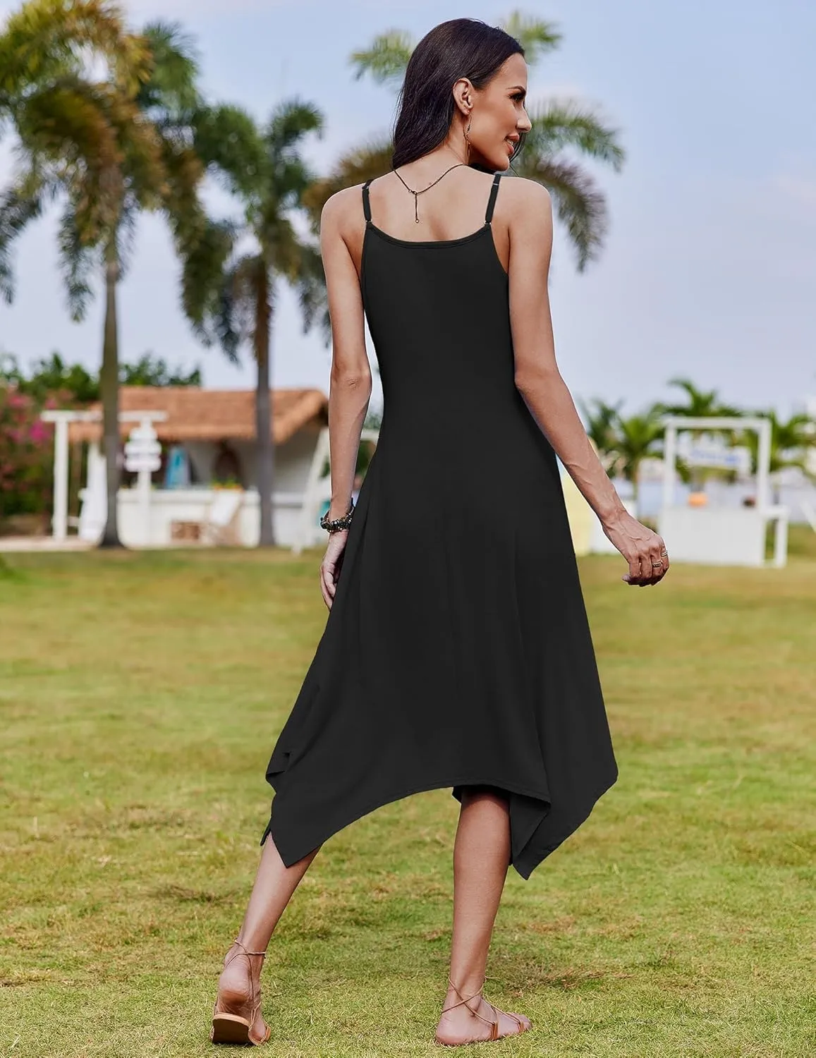 Zeagoo Women Midi Dress Bohemian Beach Cover Up Dress